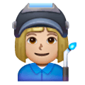 Emoji 👩🏼‍🏭 Operaia: Carnagione Abbastanza Chiara su Samsung One UI 6.1.