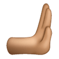 🫸🏽 Emoji Mano Que Empuja Hacia La Derecha: Tono De Piel Medio en Samsung One UI 6.1.