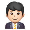 👨🏻‍💼 Emoji Büroangestellter: helle Hautfarbe Samsung One UI 6.1.