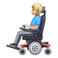 👨🏼‍🦼 Emoji Mann in elektrischem Rollstuhl: mittelhelle Hautfarbe Samsung One UI 6.1.