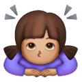 🙇🏽‍♀️ Emoji Mujer Haciendo Una Reverencia: Tono De Piel Medio en Samsung One UI 6.1.