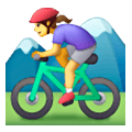 Emoji 🚵‍♀️ Ciclista Donna Di Mountain Bike su Samsung One UI 6.1.