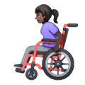 👩🏿‍🦽 Emoji Frau in manuellem Rollstuhl: dunkle Hautfarbe Samsung One UI 6.1.