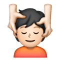 💆🏻 Emoji Person, die eine Kopfmassage bekommt: helle Hautfarbe Samsung One UI 6.1.
