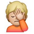 🤦🏼 Emoji sich an den Kopf fassende Person: mittelhelle Hautfarbe Samsung One UI 6.1.