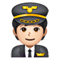 🧑🏻‍✈️ Emoji Piloto: Tono De Piel Claro en Samsung One UI 6.1.