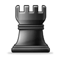 ♜ Emoji Pieza de ajedrez torre negra en Samsung One UI 6.1.