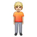 🧍🏼 Emoji Persona De Pie: Tono De Piel Claro Medio en Samsung One UI 6.1.