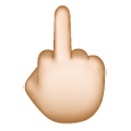🖕🏻 Emoji Dedo Corazón Hacia Arriba: Tono De Piel Claro en Samsung One UI 6.1.
