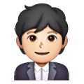 🧑🏻‍💼 Emoji Oficinista Hombre: Tono De Piel Claro en Samsung One UI 6.1.