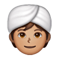 👳🏽 Emoji Person mit Turban: mittlere Hautfarbe Samsung One UI 6.1.