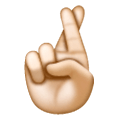 🤞🏻 Emoji Hand mit gekreuzten Fingern: helle Hautfarbe Samsung One UI 6.1.
