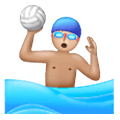 🤽🏼‍♂️ Emoji Wasserballspieler: mittelhelle Hautfarbe Samsung One UI 6.1.