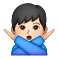 🙅🏻‍♂️ Emoji Hombre Haciendo El Gesto De «no»: Tono De Piel Claro en Samsung One UI 6.1.