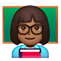 👩🏾‍🏫 Emoji Professora: Pele Morena Escura na Samsung One UI 6.1.