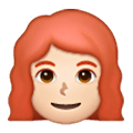Émoji 👩🏻‍🦰 Femme : Peau Claire Et Cheveux Roux sur Samsung One UI 6.1.