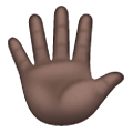 🖐🏿 Emoji Hand mit gespreizten Fingern: dunkle Hautfarbe Samsung One UI 6.1.
