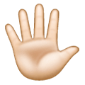 🖐🏻 Emoji Hand mit gespreizten Fingern: helle Hautfarbe Samsung One UI 6.1.