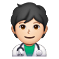 Emoji 🧑🏻‍⚕️ Persona Che Lavora Nella Sanità: Carnagione Chiara su Samsung One UI 6.1.