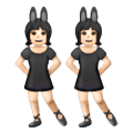 👯🏻‍♀️ Emoji Mujeres Con Orejas De Conejo, Tono De Piel Claro en Samsung One UI 6.1.