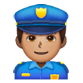 Émoji 👮🏽‍♂️ Policier : Peau Légèrement Mate sur Samsung One UI 6.1.