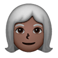 👩🏿‍🦳 Emoji Frau: dunkle Hautfarbe, weißes Haar Samsung One UI 6.1.