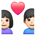 👨🏻‍❤️‍👩🏻 Emoji Pareja Enamorada - Hombre: Tono De Piel Claro, Mujer: Tono De Piel Claro en Samsung One UI 6.1.