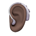 🦻🏿 Emoji Oreja Con Audífono: Tono De Piel Oscuro en Samsung One UI 6.1.