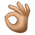 👌🏽 Emoji OK-Zeichen: mittlere Hautfarbe Samsung One UI 6.1.