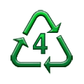Émoji ♶ Symbole de recyclage du plastique type-4 sur Samsung One UI 6.1.