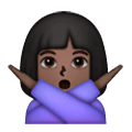 Emoji 🙅🏿‍♀️ Donna Con Gesto Di Rifiuto: Carnagione Scura su Samsung One UI 6.1.