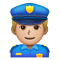 👮🏼‍♂️ Emoji Agente De Policía Hombre: Tono De Piel Claro Medio en Samsung One UI 6.1.