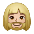 🧔🏼‍♀️ Emoji Mujer Con Barba Tono De Piel Claro Medio en Samsung One UI 6.1.