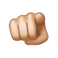🫵🏼 Emoji Índice Apuntando Al Espectador: Tono De Piel Claro Medio en Samsung One UI 6.1.