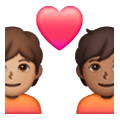 Émoji 🧑🏽‍❤️‍🧑🏾 Couple Avec Cœur: Personne, Personne, Peau Légèrement Mate, Peau Mate sur Samsung One UI 6.1.