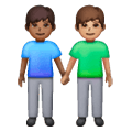 Émoji 👨🏾‍🤝‍👨🏽 Deux Hommes Se Tenant La Main : Peau Mate Et Peau Légèrement Mate sur Samsung One UI 6.1.