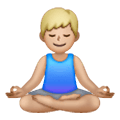 🧘🏼‍♂️ Emoji Hombre En Posición De Loto: Tono De Piel Claro Medio en Samsung One UI 6.1.