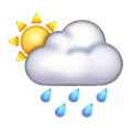 🌦️ Emoji Sol Detrás De Una Nube Con Lluvia en Samsung One UI 6.1.
