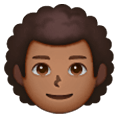 Émoji 👨🏾‍🦱 Homme : Peau Mate Et Cheveux Bouclés sur Samsung One UI 6.1.
