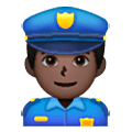 👮🏿‍♂️ Emoji Agente De Policía Hombre: Tono De Piel Oscuro en Samsung One UI 6.1.