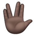 🖖🏿 Emoji vulkanischer Gruß: dunkle Hautfarbe Samsung One UI 6.1.