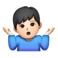 🤷🏻‍♂️ Emoji Hombre Encogido De Hombros: Tono De Piel Claro en Samsung One UI 6.1.