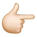 👉🏻 Emoji Dorso Da Mão Com Dedo Indicador Apontando Para A Direita: Pele Clara na Samsung One UI 6.1.