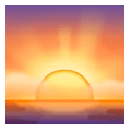 🌅 Emoji Sonnenaufgang über dem Meer Samsung One UI 6.1.