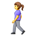 🚶‍♀️ Emoji Mulher Andando na Samsung One UI 6.1.