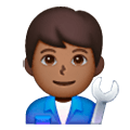 👨🏾‍🔧 Emoji Mechaniker: mitteldunkle Hautfarbe Samsung One UI 6.1.