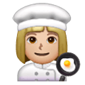 Emoji 👩🏼‍🍳 Cuoca: Carnagione Abbastanza Chiara su Samsung One UI 6.1.