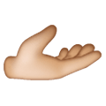🫴🏼 Emoji Palma Hacia Arriba: Tono De Piel Claro Medio en Samsung One UI 6.1.
