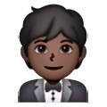 🤵🏿 Emoji Person im Smoking: dunkle Hautfarbe Samsung One UI 6.1.