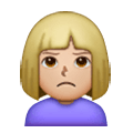 🙎🏼‍♀️ Emoji schmollende Frau: mittelhelle Hautfarbe Samsung One UI 6.1.